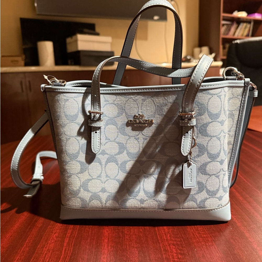 Coach Blue Signature Satchel